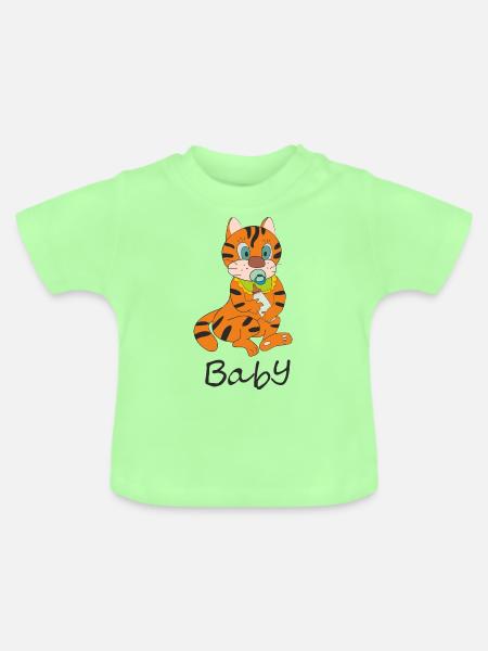 Kätzchen - Baby Bio-T-Shirt mit Rundhals - Mintgrün