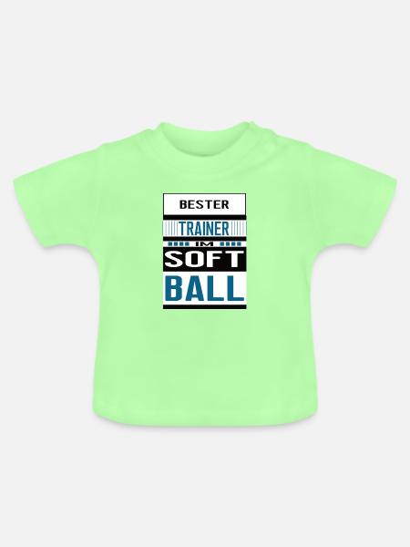Softball Trainer Bester Softballtrainer Team  - Baby Bio-T-Shirt mit Rundhals - Mintgrün
