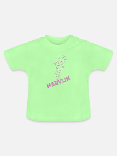Marylin - Baby Bio-T-Shirt mit Rundhals - Mintgrün