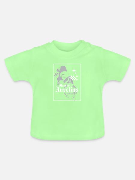 Marcus-Aurelius-Porträt - Baby Bio-T-Shirt mit Rundhals - Mintgrün