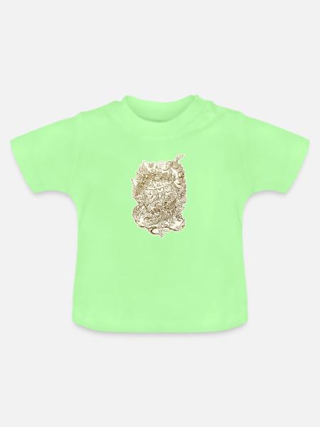 Doodle Skorpion - Baby Bio-T-Shirt mit Rundhals - Mintgrün