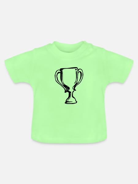 Pokal Sieger Gewinner Geschenkidee - Baby Bio-T-Shirt mit Rundhals - Mintgrün