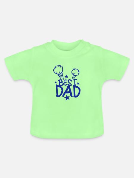 beste Papa Explosion 802 - Baby Bio-T-Shirt mit Rundhals - Mintgrün