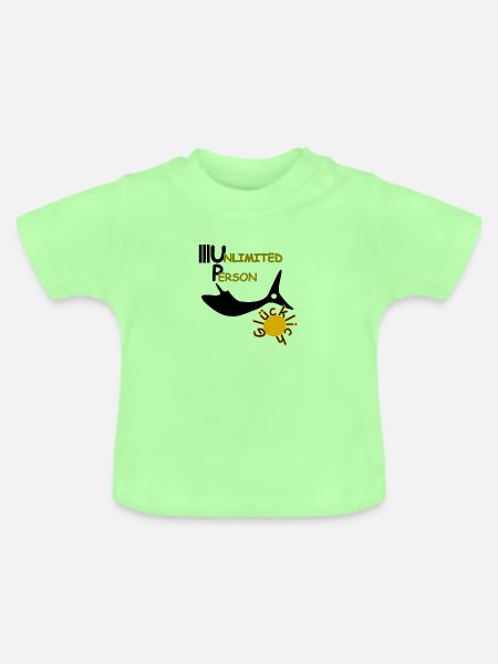 Glücklich - Baby Bio-T-Shirt mit Rundhals - Mintgrün