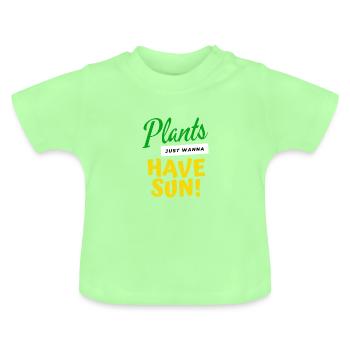 Frühling lustiger Spruch über Pflanzen und Garten - Baby Bio-T-Shirt mit Rundhals - Mintgrün - Vorne