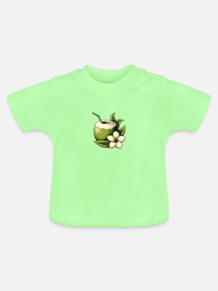 Frische Kokosnuss - Baby Bio-T-Shirt mit Rundhals - Mintgrün