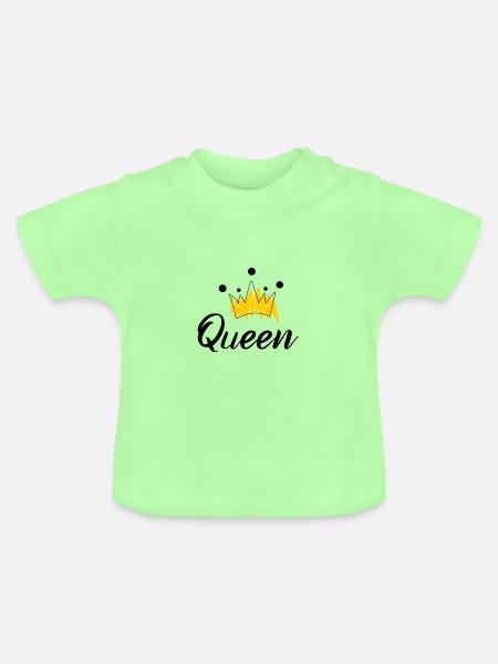 QUEEN - Baby Bio-T-Shirt mit Rundhals - Mintgrün