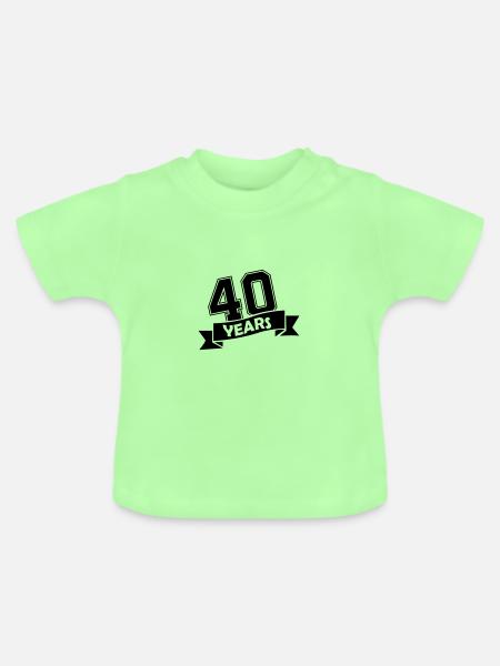 40 years - Baby Bio-T-Shirt mit Rundhals - Mintgrün