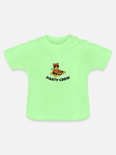 party crew - Baby Bio-T-Shirt mit Rundhals - Mintgrün