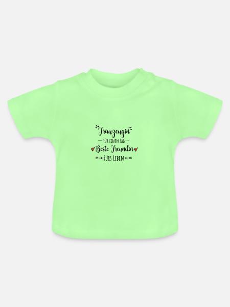 Trauzeugin Beste Freundin Dankeschön Geschenk - Baby Bio-T-Shirt mit Rundhals - Mintgrün