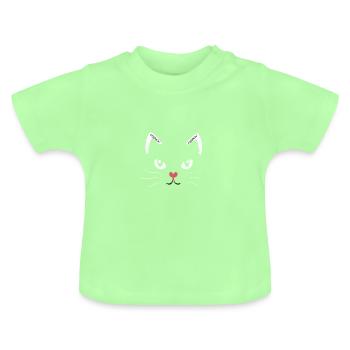 Chatons Kawaii, Animaux de compagnie, Animaux de compagnie - T-shirt bio col rond Bébé - vert menthe - Devant