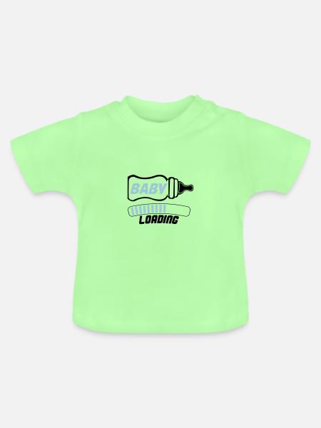 baby loading 2 - Baby Bio-T-Shirt mit Rundhals - Mintgrün