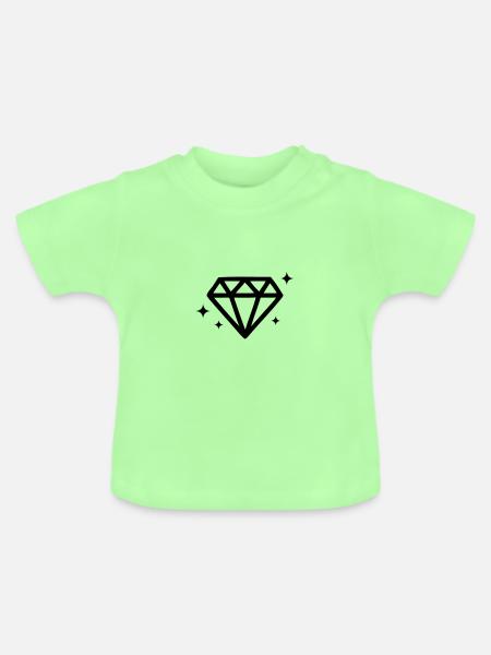 diamant - Baby Bio-T-Shirt mit Rundhals - Mintgrün