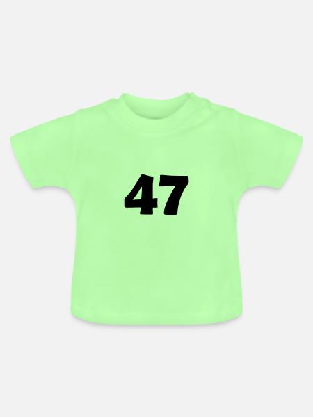 47 - Baby Bio-T-Shirt mit Rundhals - Mintgrün