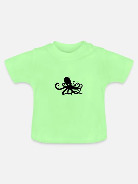 kraken - Baby Bio-T-Shirt mit Rundhals - Mintgrün