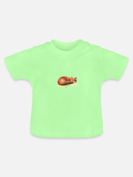 Fuchs - Baby Bio-T-Shirt mit Rundhals - Mintgrün