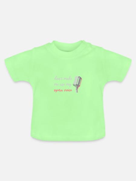 Oper Opernsänger Konzert Geschenk - Baby Bio-T-Shirt mit Rundhals - Mintgrün