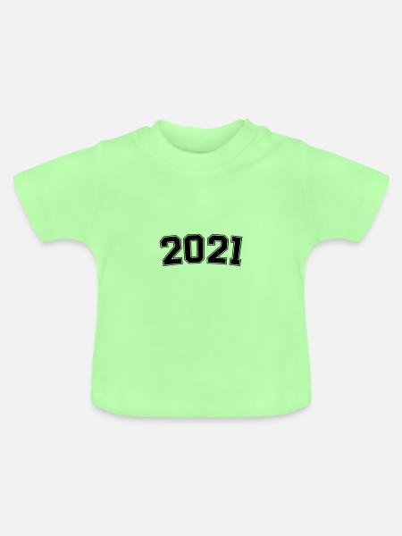 2021 - Baby Bio-T-Shirt mit Rundhals - Mintgrün