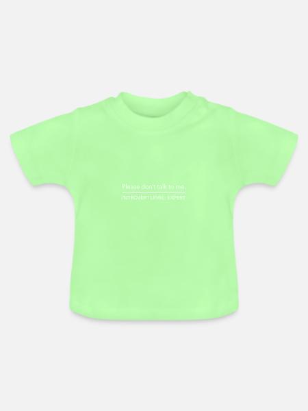Introvert Level: Expert - Baby Bio-T-Shirt mit Rundhals - Mintgrün