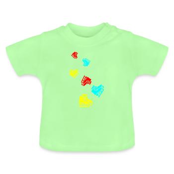 Symbole d’icône Inliner - T-shirt bio col rond Bébé - vert menthe - Devant