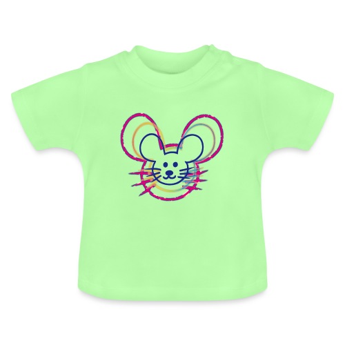 kleines Mausgesicht/Mäuse - Baby Bio-T-Shirt mit Rundhals