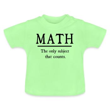 mathematics - Baby Organic T-Shirt with Round Neck - mint green - Front