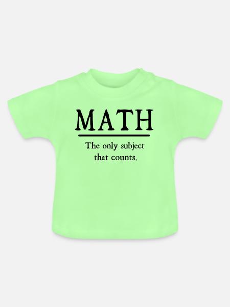mathématiques - T-shirt bio col rond Bébé - vert menthe