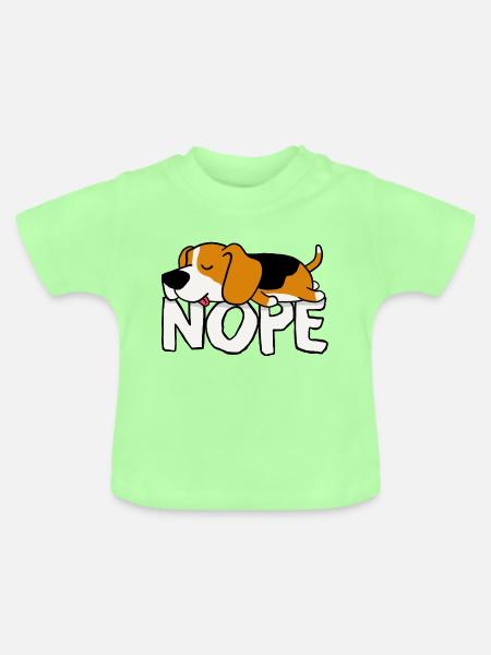 Nope! Beagle - Baby Bio-T-Shirt mit Rundhals - Mintgrün