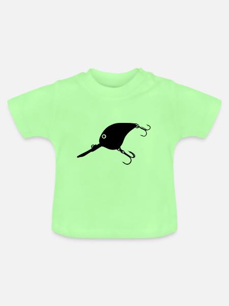 Raubfisch Kunstkoeder Shirt - Baby Bio-T-Shirt mit Rundhals - Mintgrün