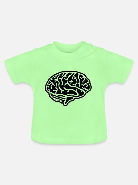 Gehirn - Baby Bio-T-Shirt mit Rundhals - Mintgrün