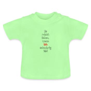 Paroles drôles - T-shirt bio col rond Bébé - vert menthe - Devant