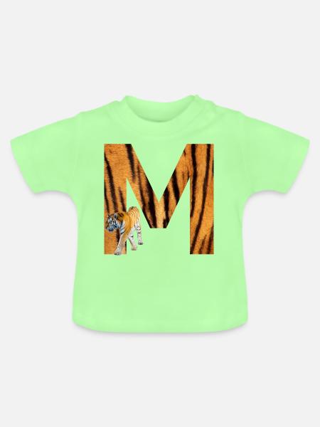 tiger m - Baby Bio-T-Shirt mit Rundhals - Mintgrün