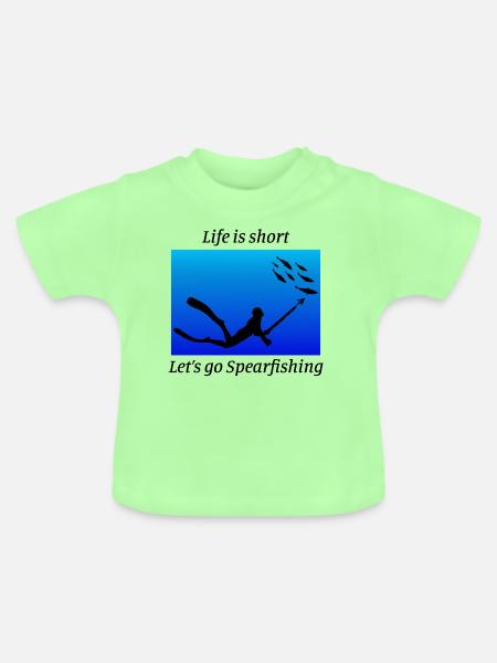 Speerfischen Speerfischen Speerfischer Fischen - Baby Bio-T-Shirt mit Rundhals - Mintgrün