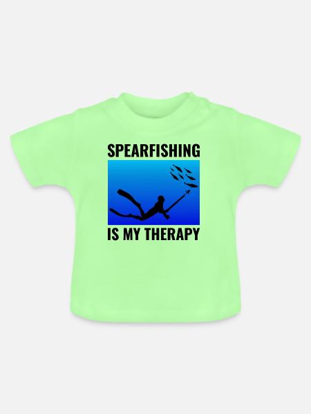 Speerfischen Speerfischen Speerfischer Fischen - Baby Bio-T-Shirt mit Rundhals - Mintgrün