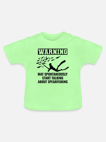 Speerfischen Speerfischen Speerfischer Fischen - Baby Bio-T-Shirt mit Rundhals - Mintgrün