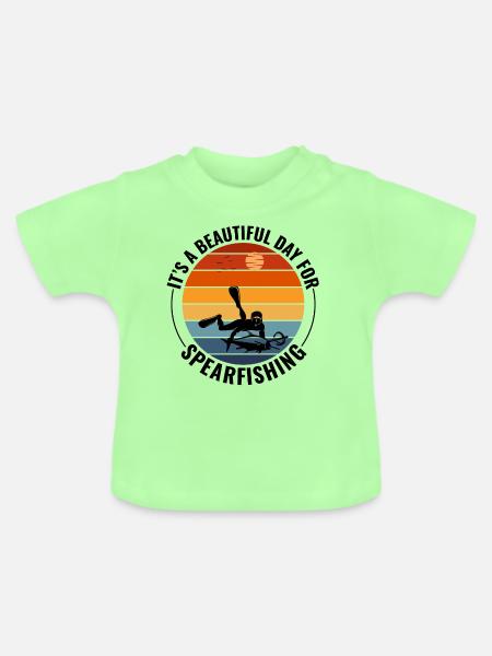 Speerfischen Speerfischen Speerfischer Fischen - Baby Bio-T-Shirt mit Rundhals - Mintgrün
