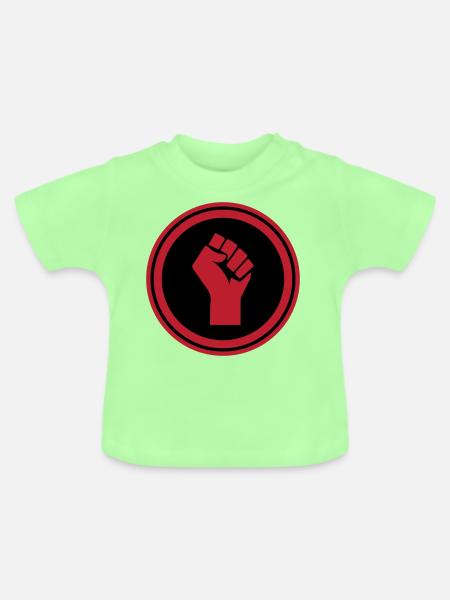 Hand Faust - Baby Bio-T-Shirt mit Rundhals - Mintgrün