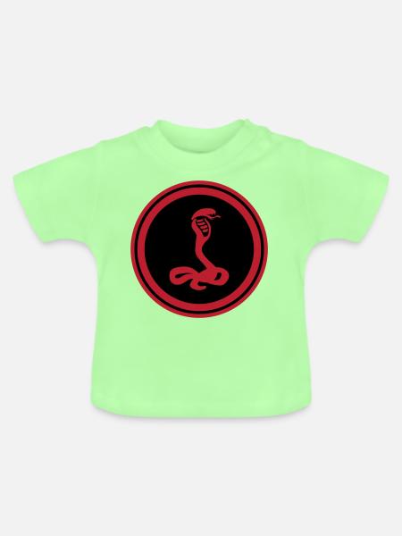 Schlange Kobra - Baby Bio-T-Shirt mit Rundhals - Mintgrün