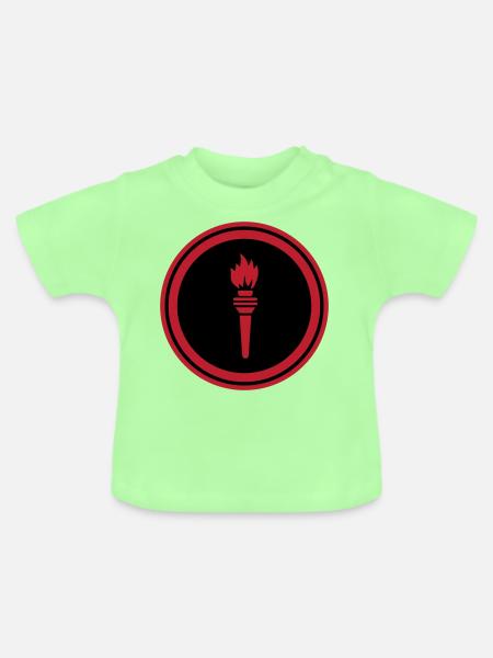 Flamme Symbol - Baby Bio-T-Shirt mit Rundhals - Mintgrün