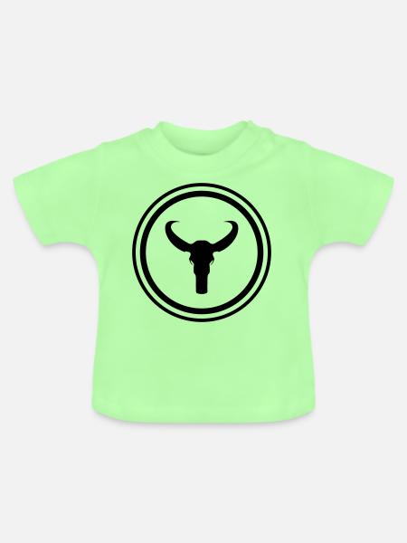 Bulle Skelett - Baby Bio-T-Shirt mit Rundhals - Mintgrün