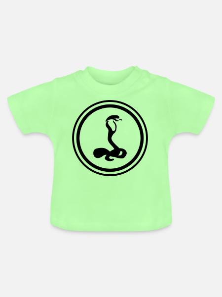 Schlange Kobra - Baby Bio-T-Shirt mit Rundhals - Mintgrün