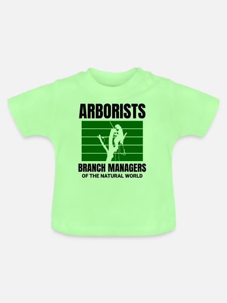 Baumpfleger Baumchirurg Kletterer Klettertrimmer - Baby Bio-T-Shirt mit Rundhals - Mintgrün