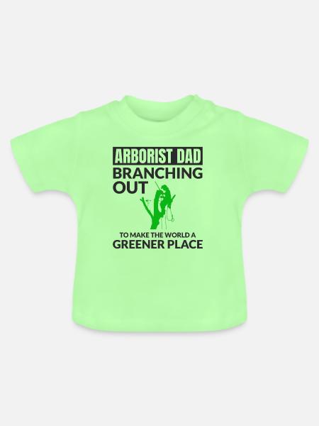 Baumpfleger Baumchirurg Kletterer Klettertrimmer - Baby Bio-T-Shirt mit Rundhals - Mintgrün