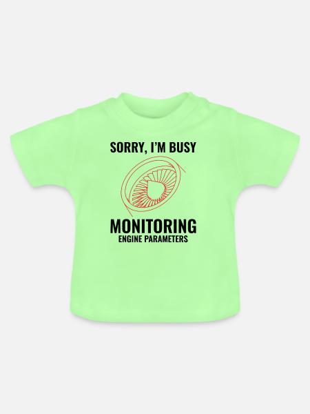 Düsentriebwerk Flugzeugmechaniker Luftfahrttechniker - Baby Bio-T-Shirt mit Rundhals - Mintgrün
