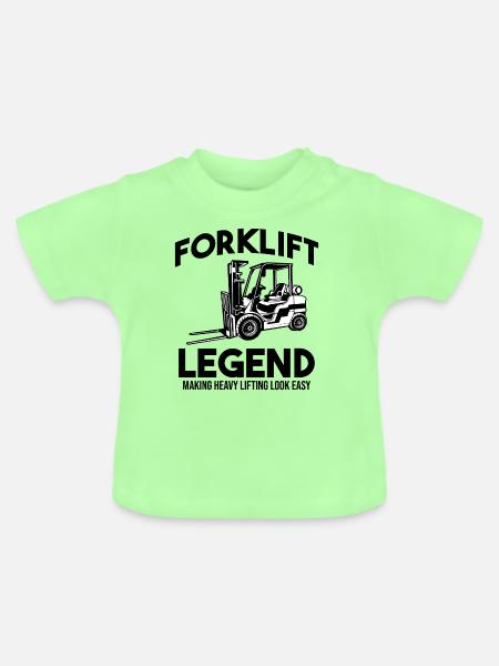 Gabelstaplerfahrer Fahrer für schwere Geräte - Baby Bio-T-Shirt mit Rundhals - Mintgrün