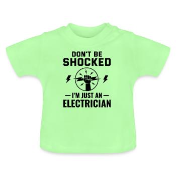 Elektriker Humor Elektrotechniker Ingenieur - Baby Bio-T-Shirt mit Rundhals - Mintgrün - Vorne