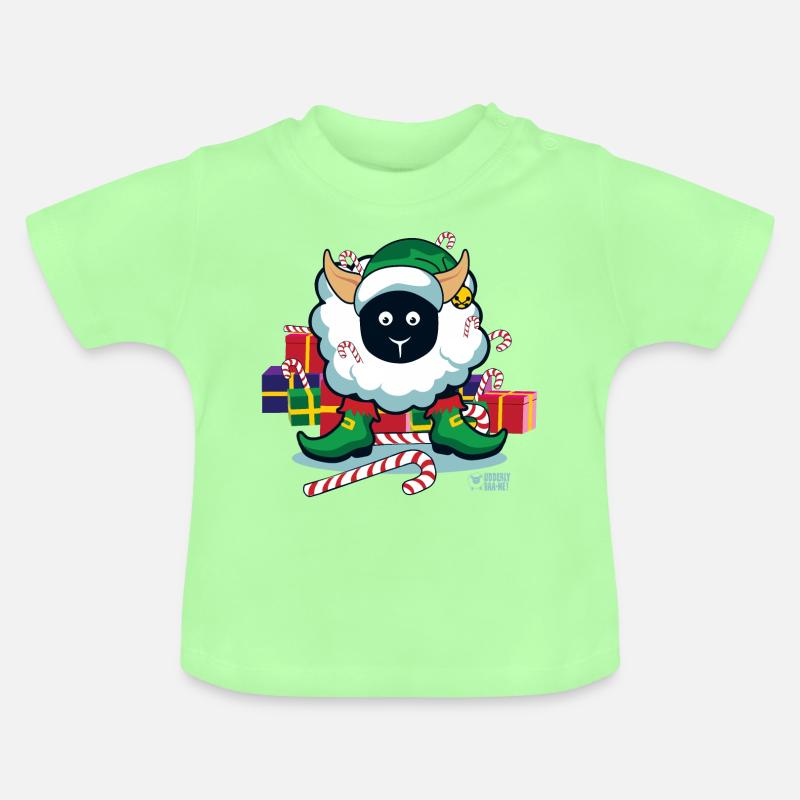 Ewe, ein Elf? - Baby Bio-T-Shirt mit Rundhals - Mintgrün