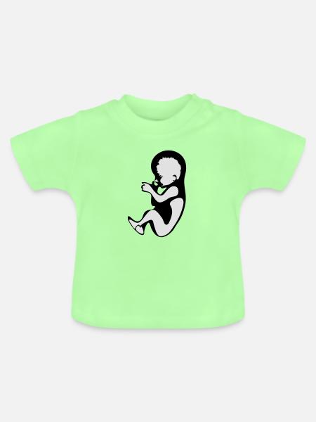 Schwangerschaft / Baby - Baby Bio-T-Shirt mit Rundhals - Mintgrün