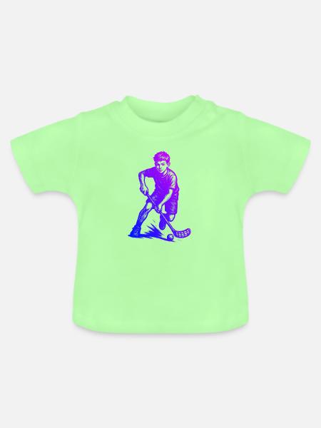Floorball Stil für jeden Anlass - Baby Bio-T-Shirt mit Rundhals - Mintgrün