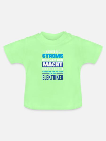 Wächter Des Stroms Elektriker - Baby Bio-T-Shirt mit Rundhals - Mintgrün